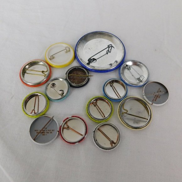 Lot of 14 Random Assorted Buttons Pinbacks Pins Grab Bag Funny Humorous Vote Fun - Picture 2 of 12